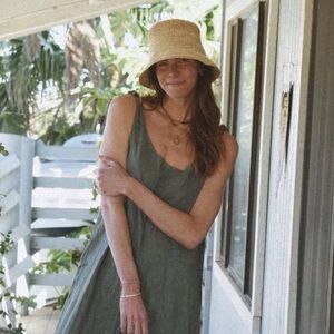 Franki Crotchet Raffia Bucket Hat- NWT